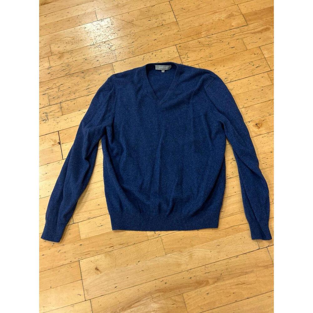 Neumann Marcus Blue Marino Wool Mens Sweater